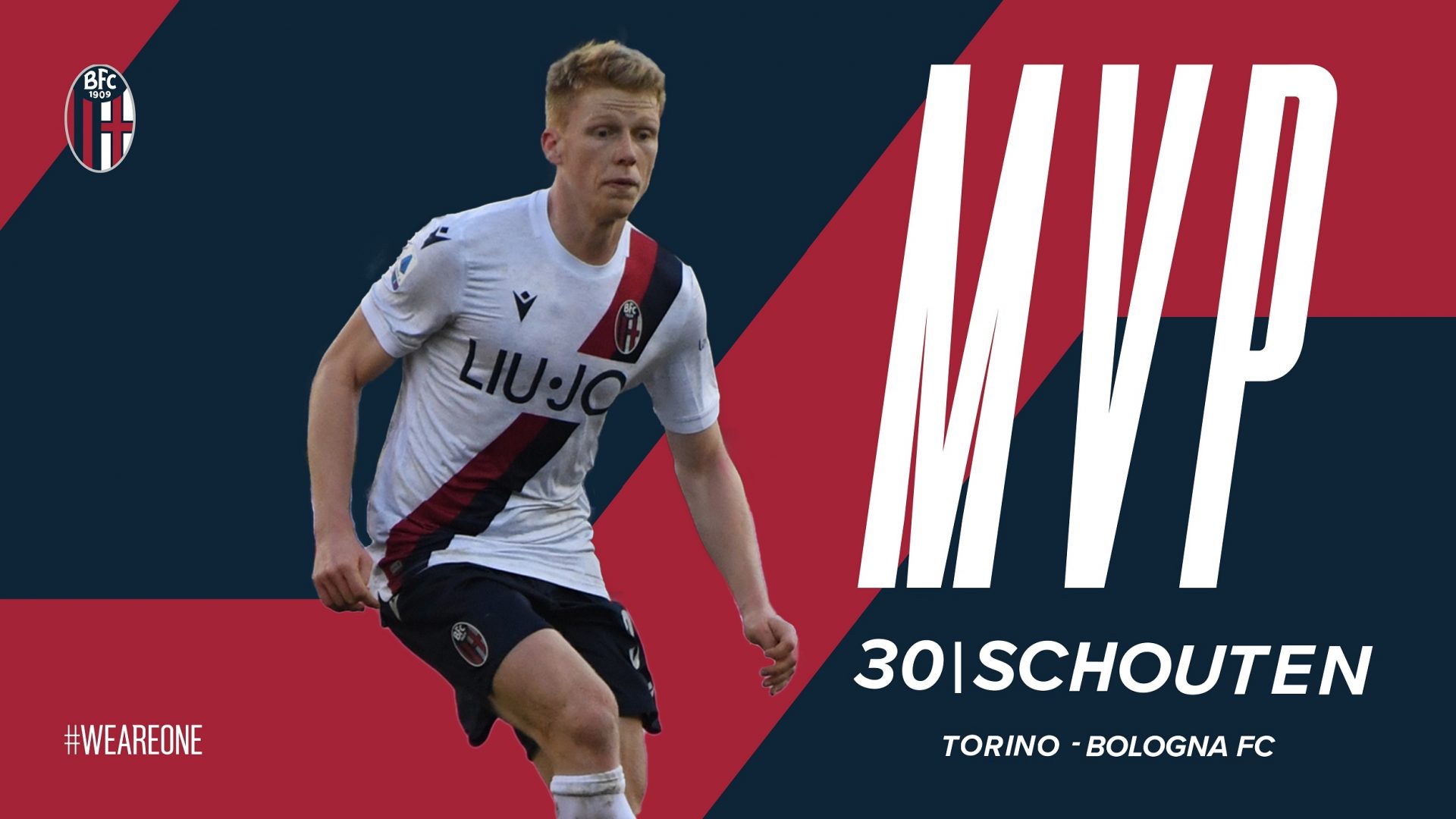 Schouten voted as Bologna’s MVP from TorinoBFC BolognaFC